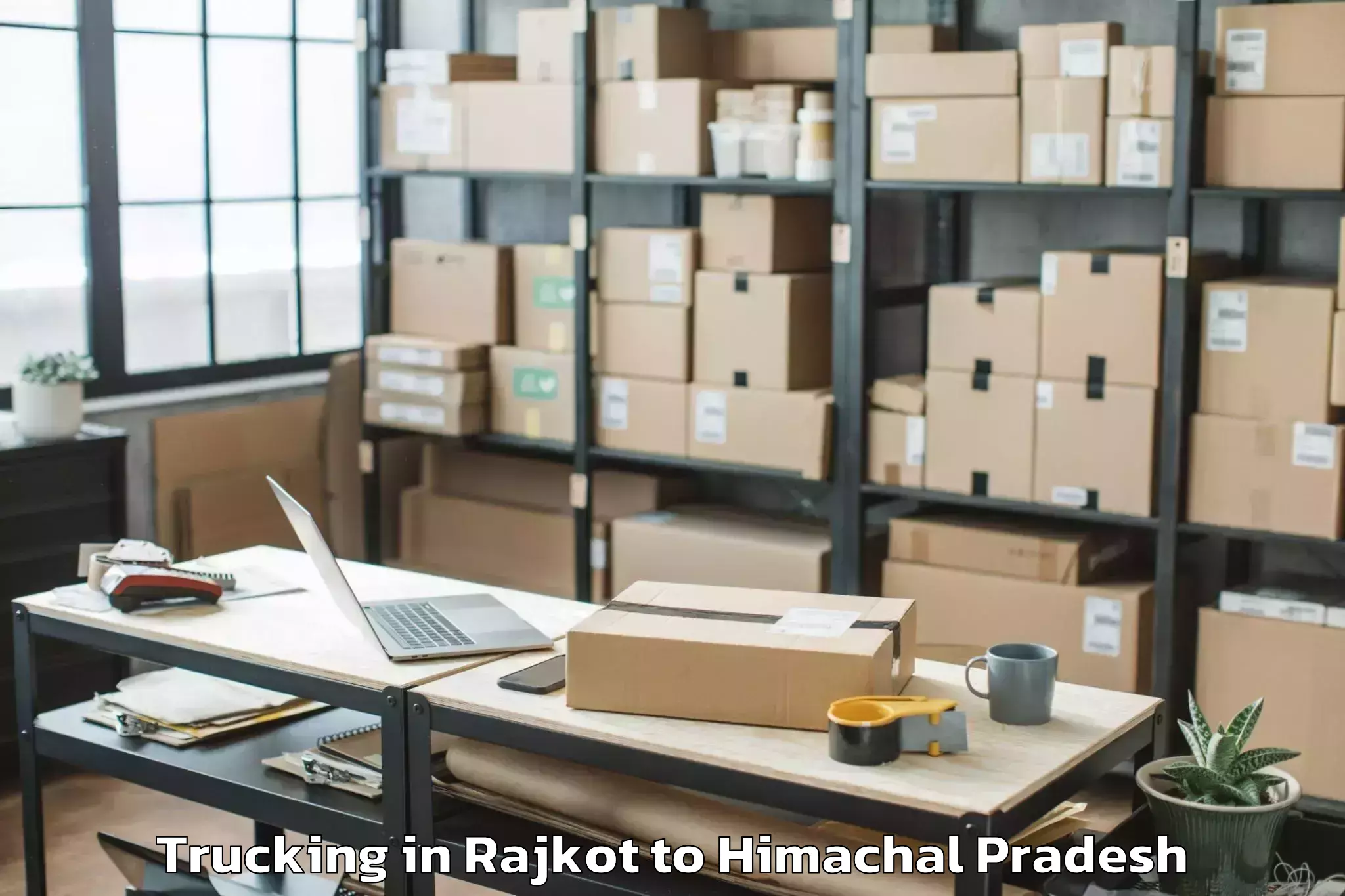 Trusted Rajkot to Icfai University Himachal Prad Trucking